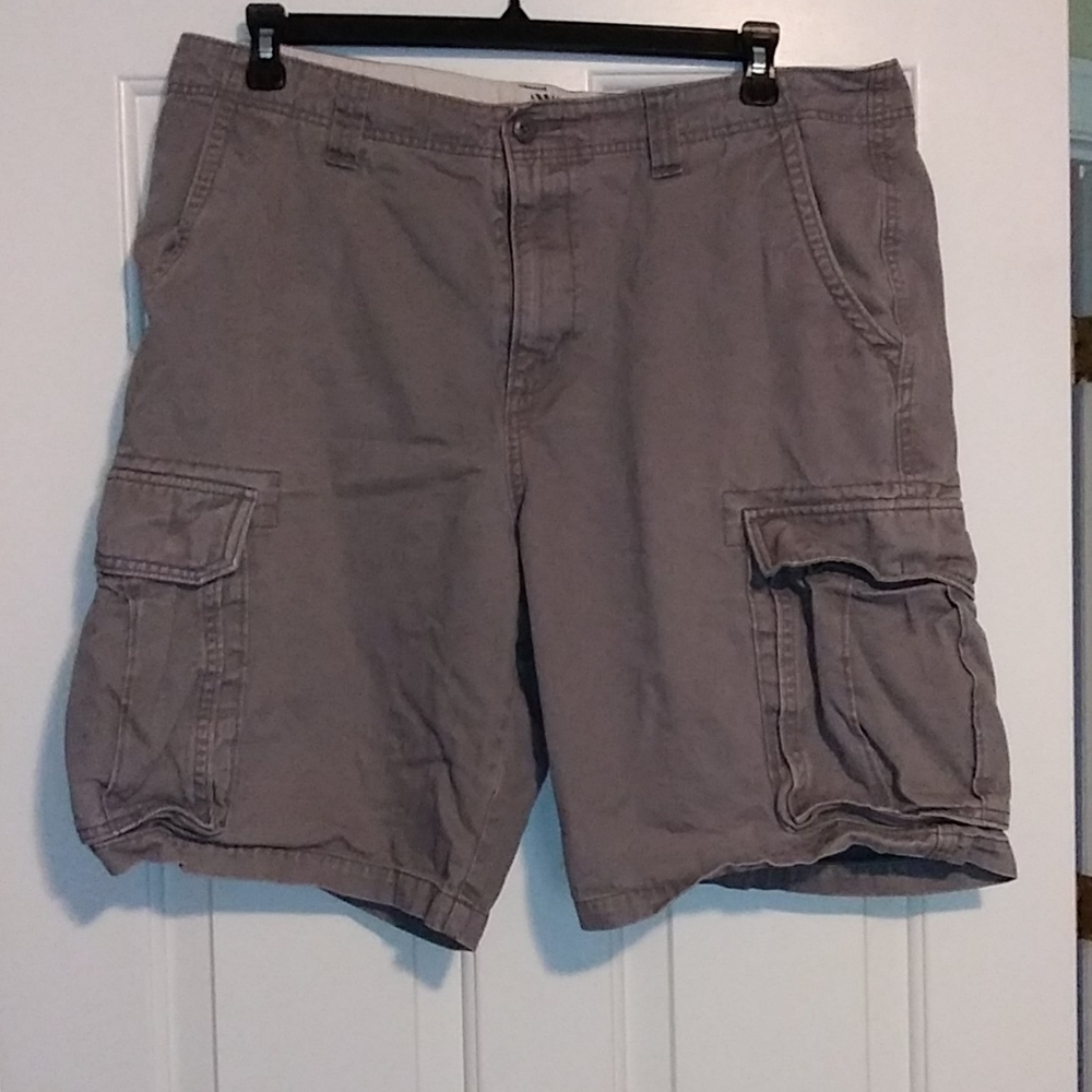 Gray cargo shorts